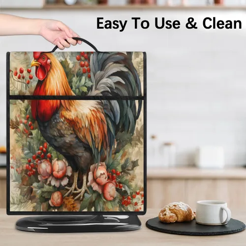Vista 4 de Kitchen Aid - Fundas para batidora de pie, retro, gallo, con 3 bolsillos, cubierta para batidora, para electrodomésticos, cubierta antipolvo