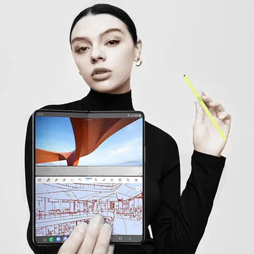 Vista 7 de Compatible con Samsung Galaxy Z Fold5 Slim S Pen, nuevo Compact S Pen, lápiz capacitivo de niveles de presión 4096 (verde)