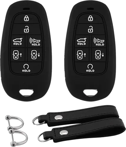 Vista 11 de Funda para Llavero de Silicona para Auto Compatible con Ford F150 Explorer Mustang Edge, para Lincoln MKZ MKX MKC con 5 Botones, Protector Completo