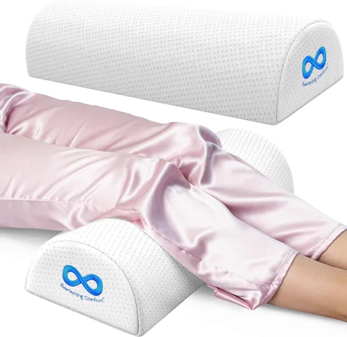 Vista 9 de Everlasting Comfort - Almohada debajo de la rodilla para dormir de espalda - Almohada de espuma viscoelástica en forma de media luna para el dolor