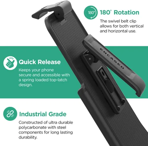 Vista 4 de Falcon - Funda diseñada para Samsung Galaxy A13 5G con protector de pantalla de vidrio templado y funda de clip para cinturón, funda protectora
