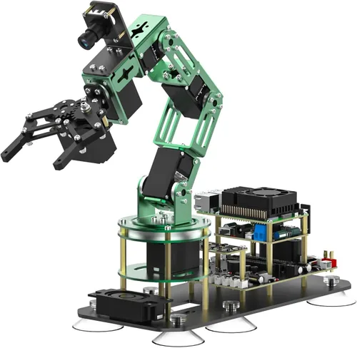 Vista 10 de Yahboom Brazo robótico 6DOF para Jetson Nano 4GB ROS2, cámara de visión AI 3D, colaboración de escritorio, programación Python desarrollada