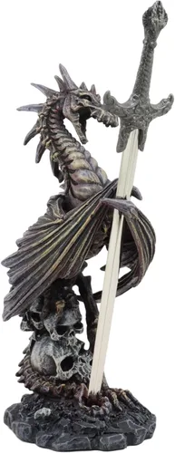 Vista 4 de Ebros Necromancy Litche Blade Ruth Thompson - Estatua de dragón con hoja abrecartas de dragón de 10 pulgadas de alto, colección de la serie
