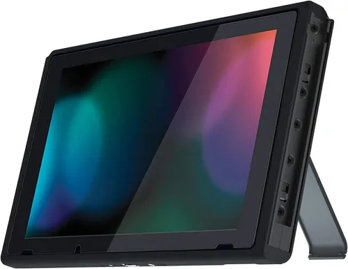 Vista 4 de eXtremeRate Carcasa de repuesto para consola Nintendo Switch con soporte y soporte para consola JoyCon no incluida