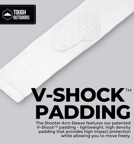 Vista 4 de Tough Outdoors Manga acolchada para el brazo, manga de codo acolchada, manga de brazo de baloncesto, manga para codo de voleibol, almohadilla