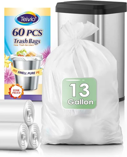 Vista 44 de Bolsas de basura fuertes de 1.2 galones, 220 unidades, bolsas de basura para baño, bolsas de plástico pequeñas para la oficina en casa, cocina, se