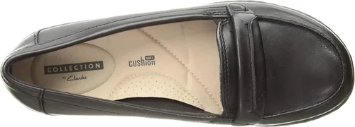 Vista 5 de Clarks Mocasines Ashland Bubble para mujer, Cuero negro