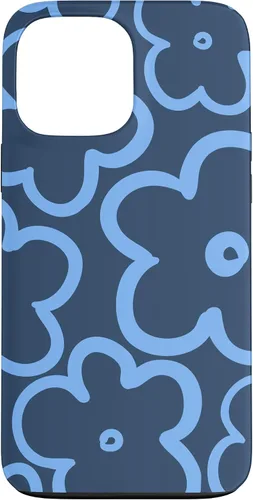 Vista 22 de Funda para iPhone 12 Mini con diseño floral azul marino y azul claro