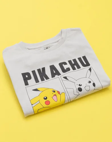 Vista 5 de Pokemon Camiseta Niños Niños Skater Ropa Gris Pikachu Game Top