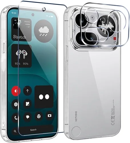 Vista 17 de Funda compatible con iPhone 17 Pro Max con protector de pantalla y protector de lente de cámara, [no se pone amarillento]