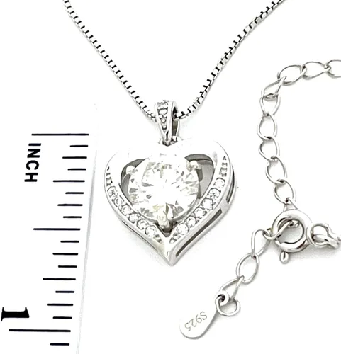 Vista 12 de Hecho a mano de 2.8 quilates de diamantes y rubí natural collar con colgante de corazón para mujer, collar de corazón natural, regalo para ella