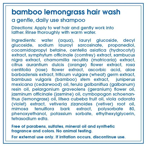 Vista 2 de LATHER Bamboo Lemongrass Champú y acondicionador – Suave champú hidratante diario y acondicionador desenredante para todo tipo de cabello – Ligero