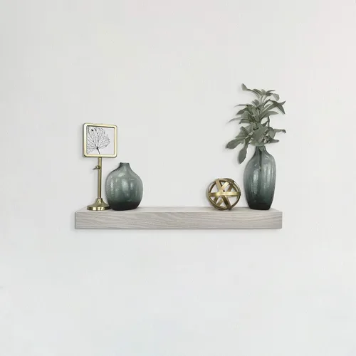 Vista 13 de MCS Estantes flotantes de grano de madera natural, 12 x 4 pulgadas, juego de 2, 12 x 4 pulgadas