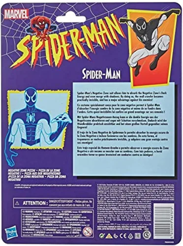 Vista 3 de Hasbro Marvel Legends - Colección Retro de Spider-Man de 6 pulgadas [Suite en blanco y negro] Exclusivo