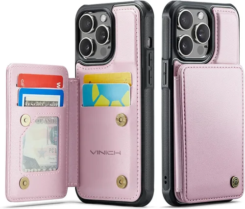 Vista 21 de Vinich for iPhone XR Wallet Case with Card Holder, Black RFID Blocking Credit Slots, Kickstand, Shockproof Flip Phone Cover, PU Leather, Double