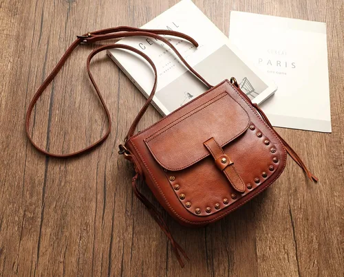 Vista 2 de Montana West Bolsos cruzados para mujer, tamaño mediano, de cuero auténtico, bolso de viaje, múltiples bolsillos con cremallera