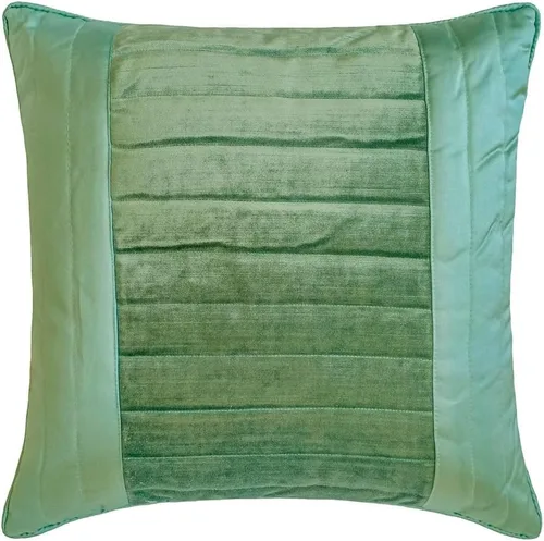 Vista 26 de The HomeCentric Funda de cojín para sofá, 12 x 12 pulgadas, funda de almohada decorativa cuadrada de lino azul claro con zardozi y cuentas bordadas