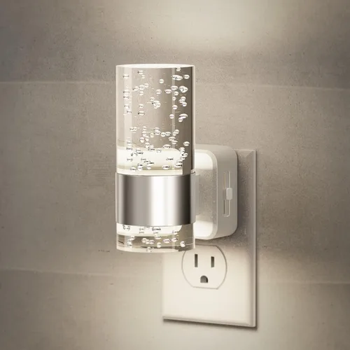 Vista 8 de JandCase Luz nocturna, luces nocturnas automáticas enchufables a la pared, luz nocturna LED regulable con brillo ajustable, luces nocturnas