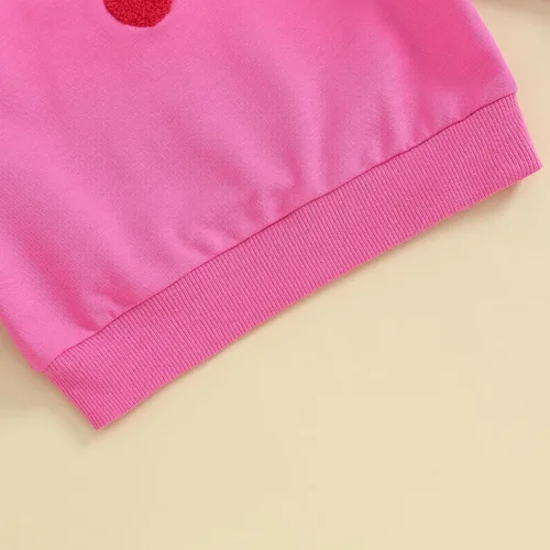 Vista 244 de Traje de San Valentín para bebé, niña, niño, traje de San Valentín, sudadera de manga larga con estampado de corazón