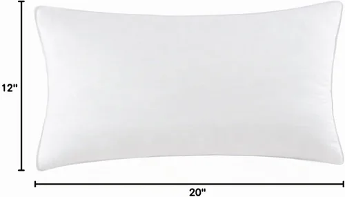 Vista 9 de Insertos de almohada de 30.48x50.8 cm (12x20 pulgadas) Conjunto de almohadas de plumas suaves para interiores, juego de 1, almohadas decorativas