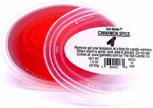 Vista 4 de Paquete de 3 Cera de gel Melts de larga duración con aroma a especias de canela para calentadores y quemadores, pela, derrite y disfruta The Gel