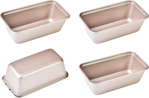Vista 8 de 2 mini moldes para pan de plátano de 6 pulgadas, sartén antiadherente para hornear, juego de 2 utensilios para hornear de acero al carbono, mini