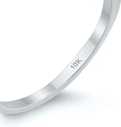 Vista 4 de Anillo de compromiso con diamante certificado por AGS 34 quilate, oro blanco 14 quilates, (color K-L, claridad I2-I3)