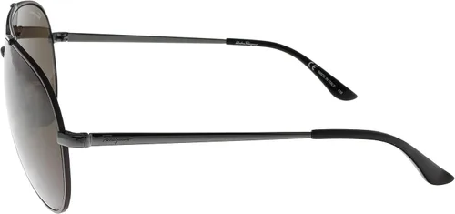 Vista 3 de Salvatore Ferragamo Aviator Gafas de sol SF131S 067 Gunmetal/Cocoa 2.362 in 131