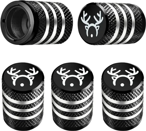 Vista 31 de Tapones para vástago de válvula de neumático, paquete de 5, tapa de aire de neumático N2, metal nitrógeno con forro de plástico, resistente a