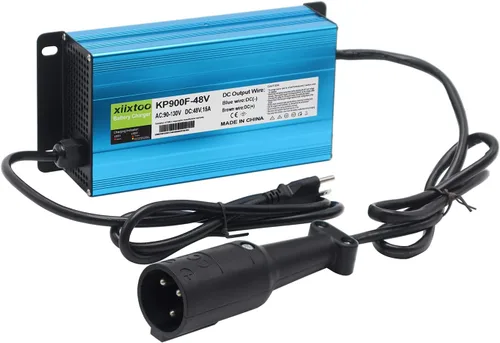 Vista 2 de Cargador de batería de repuesto para carrito de golf de 48 voltios y 15 amperios, compatible con carritos de golf de 48 voltios con enchufe redondo