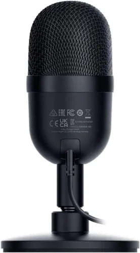 Vista 3 de Razer Seiren - Micrófono USB para transmisiones: Patrón de pastilla supercardioide preciso, calidad de grabación profesional, construcción ultra