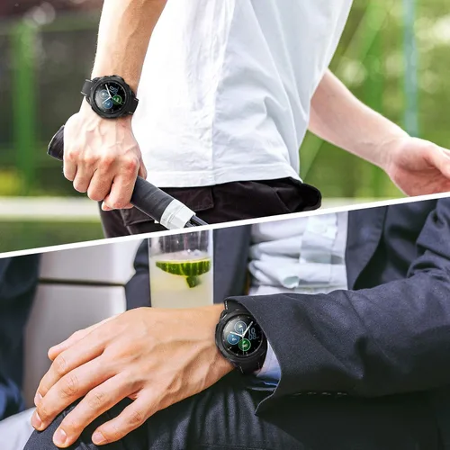 Vista 6 de Goton 3 en 1 Accesorios para Samsung Galaxy Watch 3 de 41 mm, 1 Carcasa de Armadura de TPU Resistente + 2 Películas Protectoras de Pantalla
