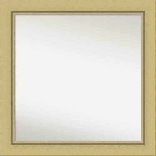 Vista 110 de Amanti Art Landon Gold Espejo de baño, espejo de pared o espejo de tocador de baño sobre el fregadero (26.25 x 26.25 pulgadas) Espejo no biselado