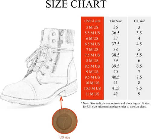 Vista 2 de DREAM PAIRS Women's Lace Up Combat boots Ankle Booties