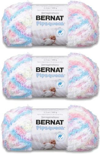 Vista 9 de Bernat Pipsqueak - Hilo para bebé, paquete de 3 unidades de 3.5 onzas (3.53 oz/3.5 onzas), poliéster, 5 voluminosos, 101 yardas, tejido/ganchillo