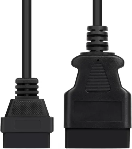 Vista 4 de FOXWELL OBD2 OBD II adaptador de cable convertidor de extensión de diagnóstico de 16 pines macho a hembra 1m/ 39 pulgadas