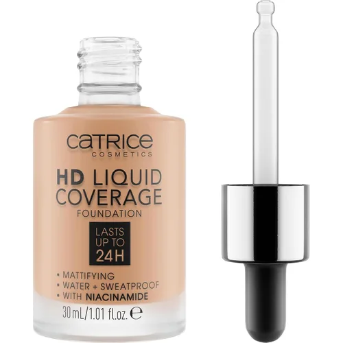 Vista 30 de Catrice Base de cobertura líquida HD, impecable, de alta cobertura, vegana y libre de crueldad (002 beige porcelana)