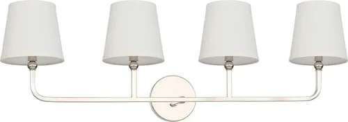 Vista 20 de Capital Lighting 619311AD-674 Dawson Pantalla de Tela Blanca Decorativa Stay-Straight Aplique de Pared, 1-Luz 60 Vatios, 17" H x 6" A, Latón