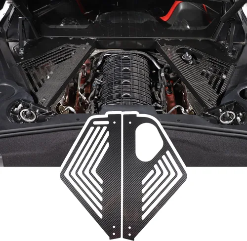 Vista 15 de TOYCIDFG Cubierta de panel de bahía del motor, protector de protección contra salpicaduras izquierda y derecha para C8 Corvette 2020-2024 Accesorios