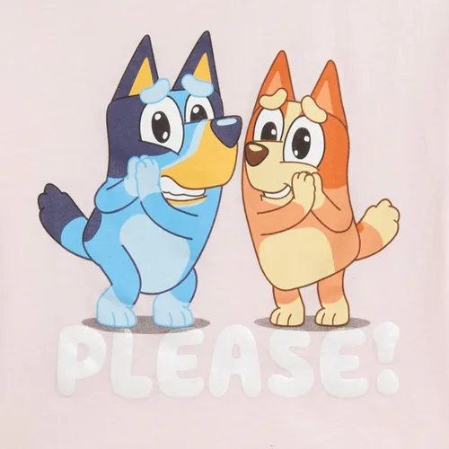 Vista 5 de Bluey Paquete de 3 camisetas de manga corta para niñas para verano, paquete de 3 camisetas de algodón para niñas