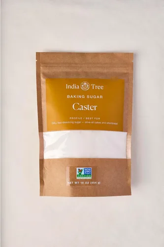 Vista 2 de India Tree Azúcar Caster Superfino, bolsa de 1 libra Azúcar premium para hornear y postre