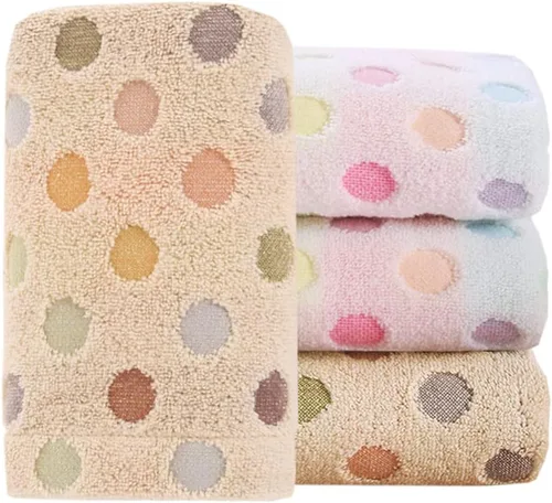 Vista 7 de Pidada juego de 2 toallas de mano de 100 % algodón, patrón a rayas, gran absorción, suave toalla para baño, 13.4 x 29 pulgadas 2 beige