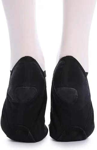 Vista 6 de Zapatos de ballet para mujeres y niñas, zapatos de ballet para mujer, zapatos de baile de lona, zapatos tipo ballet zapatos de yoga.