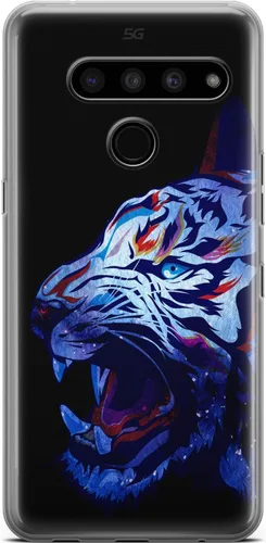 Vista 6 de Mertak Funda transparente para teléfono compatible con LG Stylo 6 5 4 K61 K51S K41S K30 K20 Q70 Q60 inspirador águila de silicona natural diseño
