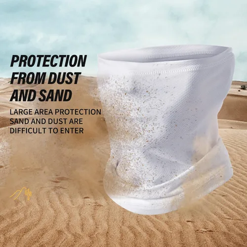 Vista 7 de Polaina para el cuello con protección solar y contra el polvo, transpirable, elástica, para el verano, ciclismo, senderismo, pesca