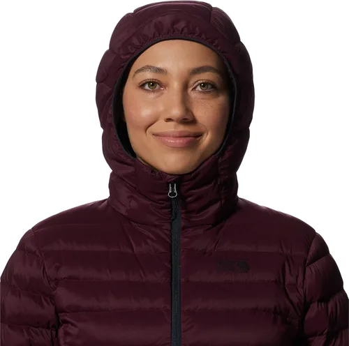 Vista 4 de Mountain Hardwear Deloro - Sudadera con capucha de plumón con cremallera completa para escalada y esquí, aislada, resistente al viento y al agua