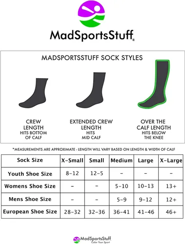 Vista 4 de MadSportsStuff Rainbow Sprinkles Socks Over the Calf Length