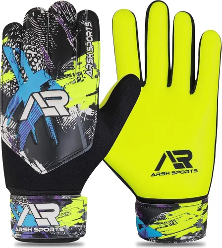 Vista 8 de Guantes de portero de fútbol, guantes de portero de fútbol para niños, jóvenes y niños con protección doble en la muñeca y palma de súper agarre