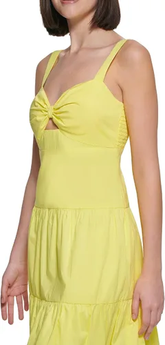 Vista 4 de GUESS Vestido largo de algodón sin mangas para mujer