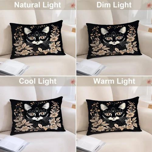 Vista 276 de Batmerry Autumn Pumpkin Templeton Throw Pillow Covers, Green Leaves Paths Forests Decorative Pillow Covers Digital Printing Blended for Couch Sofa
